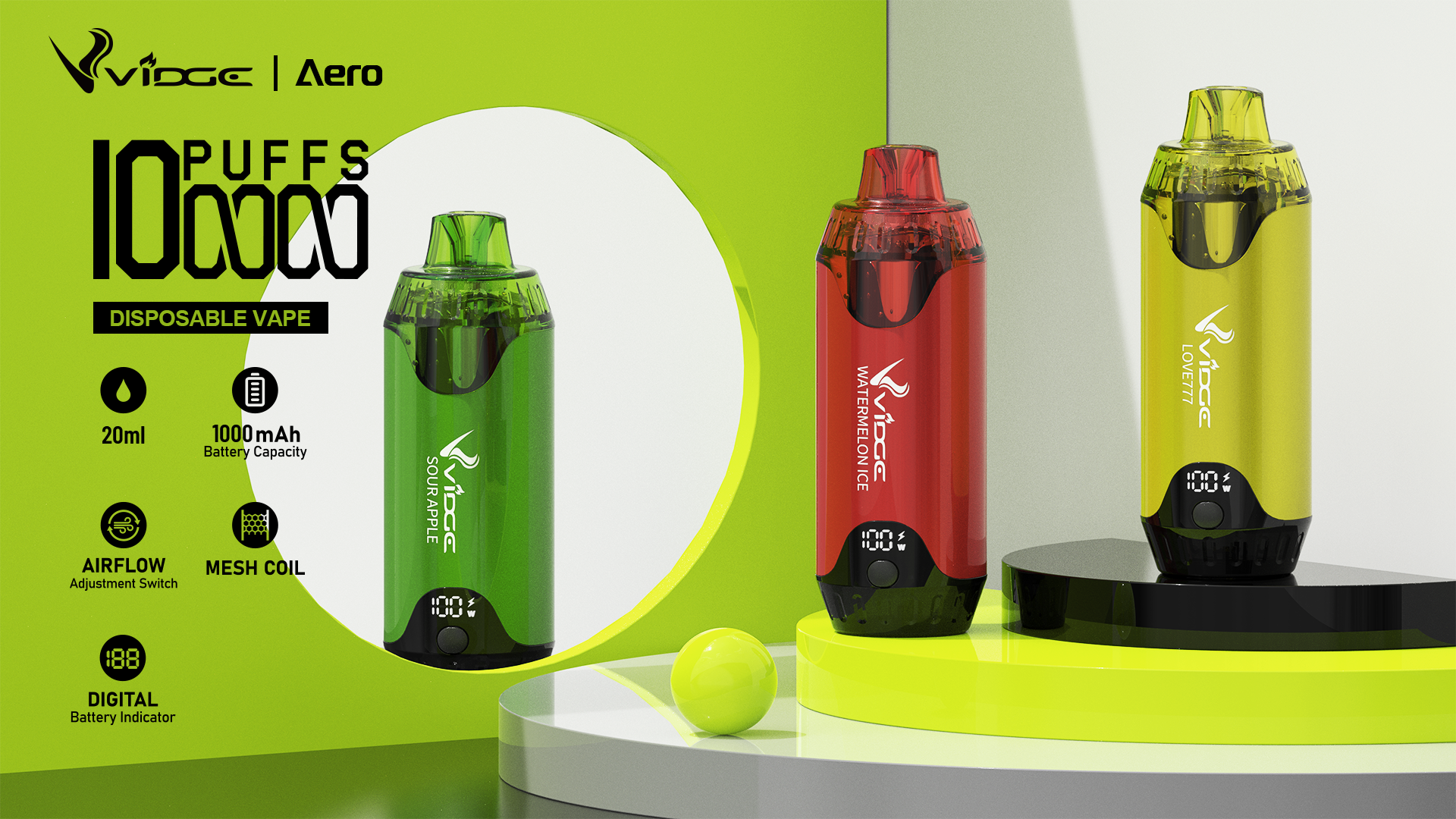 Discover the VIDGE HD025​ disposable vape, featuring a 1000mAh battery, 20ml capacity, airflow control, and mesh coil for ultimate flavor. See why it's the 2026 upgrade you need.