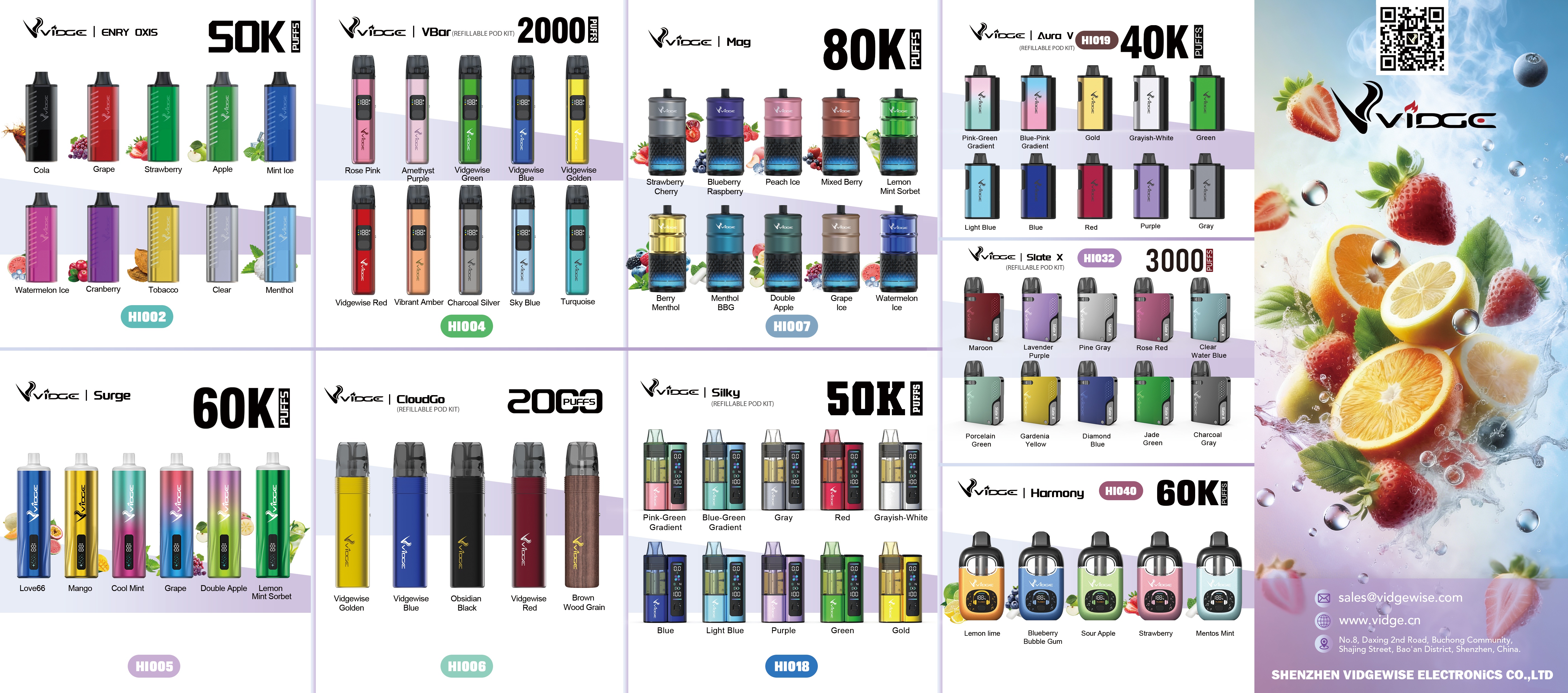 Complete lineup of VIDGE vape devices and vape kits on sale at 25% off
